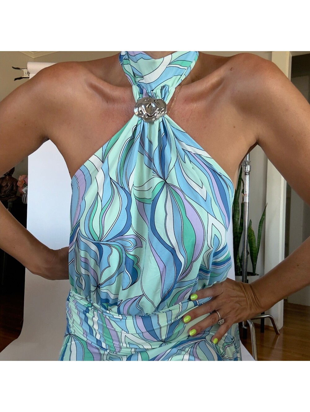 Halter Mini Dress - Picture 3 of 8